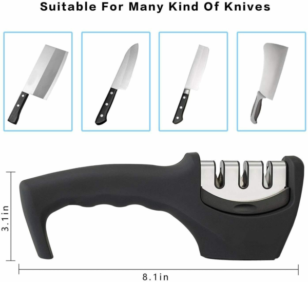 KNIFE SHARPENER Ceramic Tungsten Kitchen Knives Blade Sharpening System Tool USA - Image 9