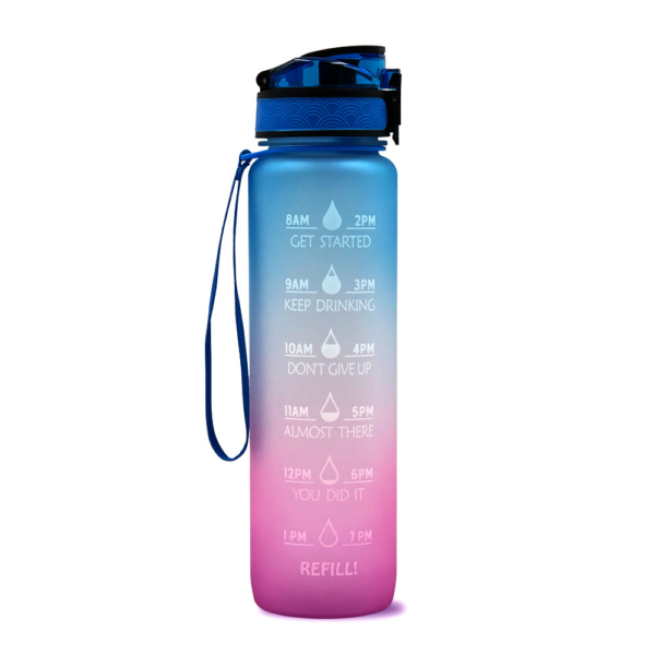 1L Tritan Water Bottle With Time Marker Bounce Cover Motivational Water Bottle Cycling Leak proof Cup For Sports Fitness Bottles - Image 3