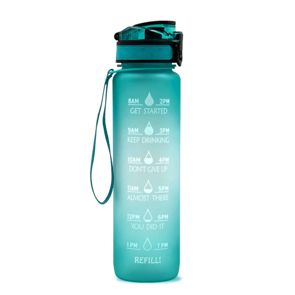 1L Tritan Water Bottle With Time Marker Bounce Cover Motivational Water Bottle Cycling Leak proof Cup For Sports Fitness Bottles - Image 4