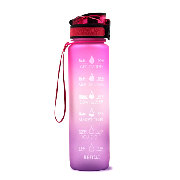 1L Tritan Water Bottle With Time Marker Bounce Cover Motivational Water Bottle Cycling Leak proof Cup For Sports Fitness Bottles - Image 5