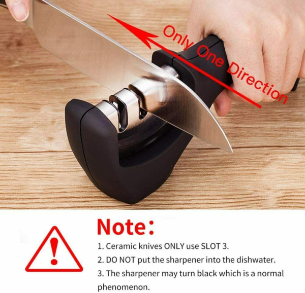 KNIFE SHARPENER Ceramic Tungsten Kitchen Knives Blade Sharpening System Tool USA - Image 4