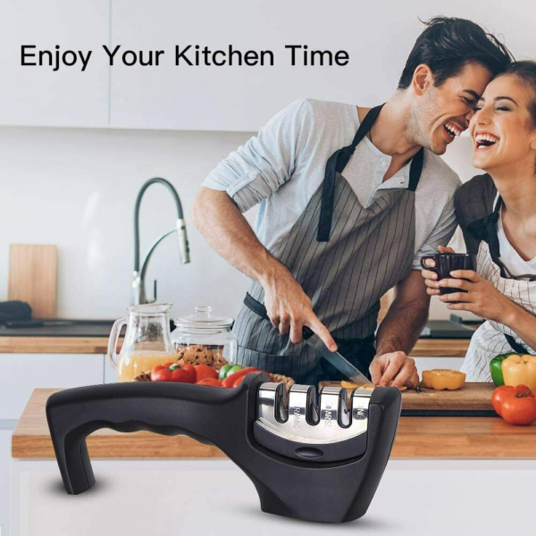 KNIFE SHARPENER Ceramic Tungsten Kitchen Knives Blade Sharpening System Tool USA - Image 5