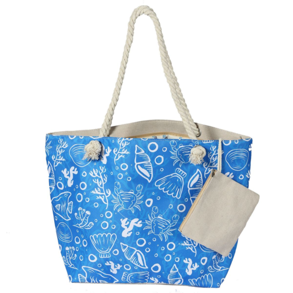 Canvas Beach Tote Bag For Women Waterproof Large Travel Beach Bags With Zipper Reusable Grocery Shopping Bags - Image 11