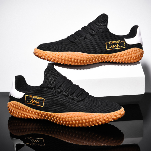 Spring and Summer Flying Woven Casual Shoes Large Men's Shoes Breathable Korean Forrest Gump Sneakers