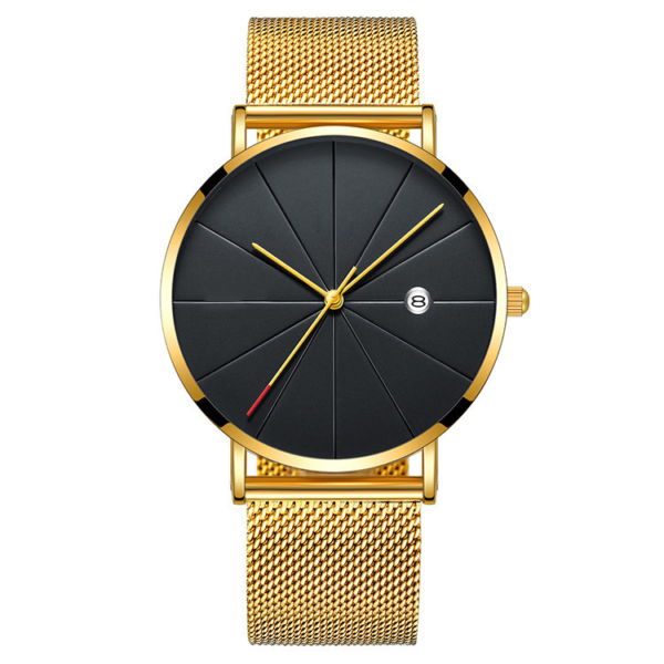 Simple calendar watch male creative waterproof quartz watch - Image 2