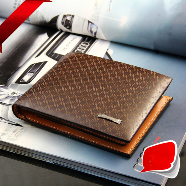 Short Casual Men's Wallet With Plaid Multi Card Wallet - Image 4