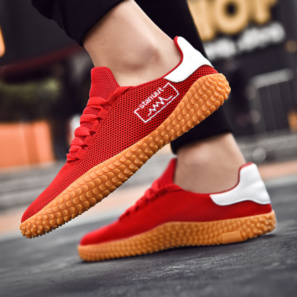 Spring and Summer Flying Woven Casual Shoes Large Men's Shoes Breathable Korean Forrest Gump Sneakers - Image 5