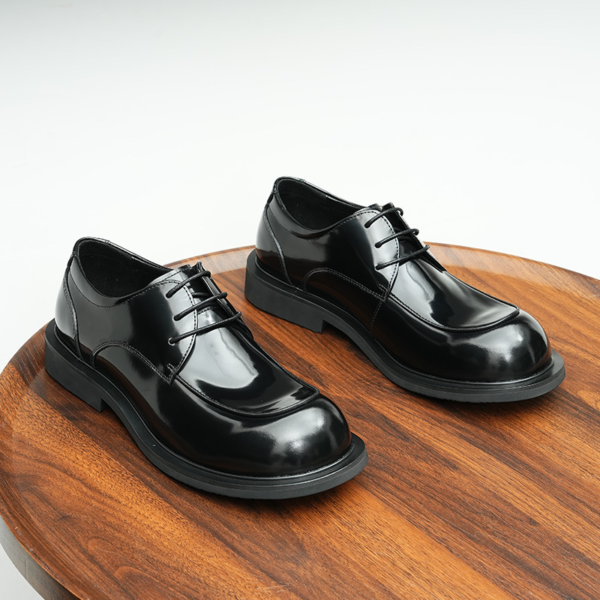 Wide Feet Leather Shoes Men's Genuine Leather High-grade Patent Leather Bright Surface - Image 6