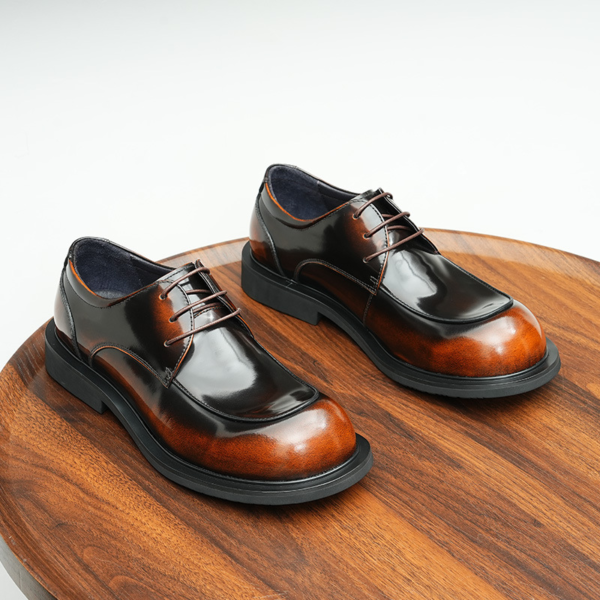 Wide Feet Leather Shoes Men's Genuine Leather High-grade Patent Leather Bright Surface - Image 7