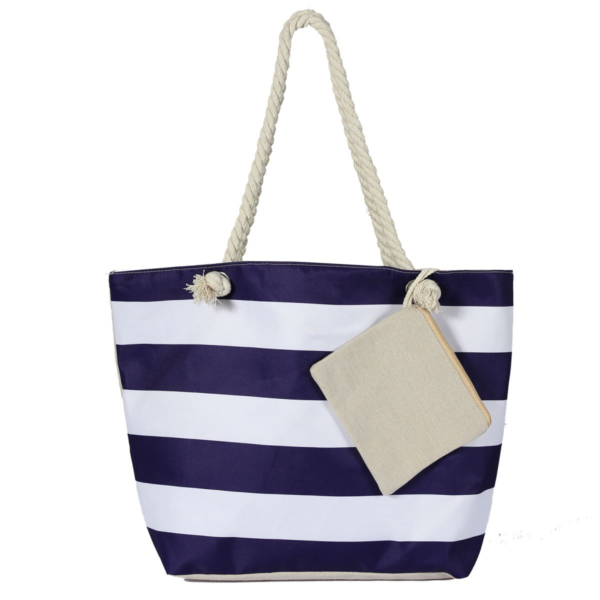 Canvas Beach Tote Bag For Women Waterproof Large Travel Beach Bags With Zipper Reusable Grocery Shopping Bags - Image 7