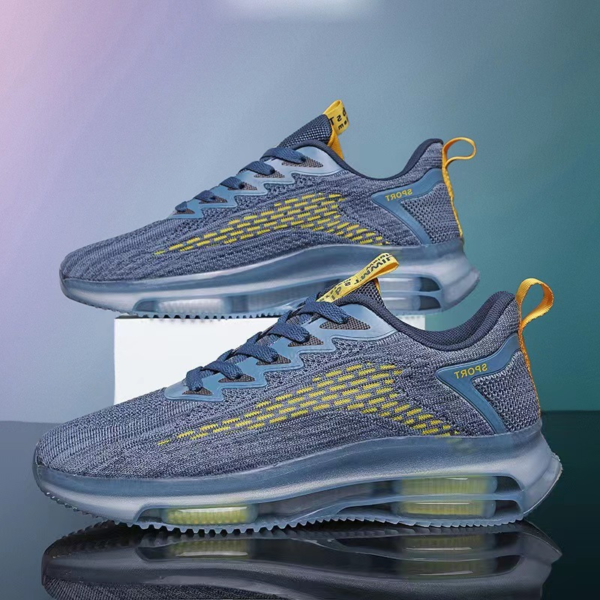 Casual Mesh Breathable Sports Flying Woven Blade Air Cushion Outdoor Running Men's Shoes - Image 8