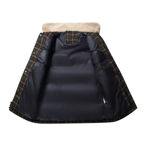 Men Neck Collar Warm Plaid Vest - Image 8