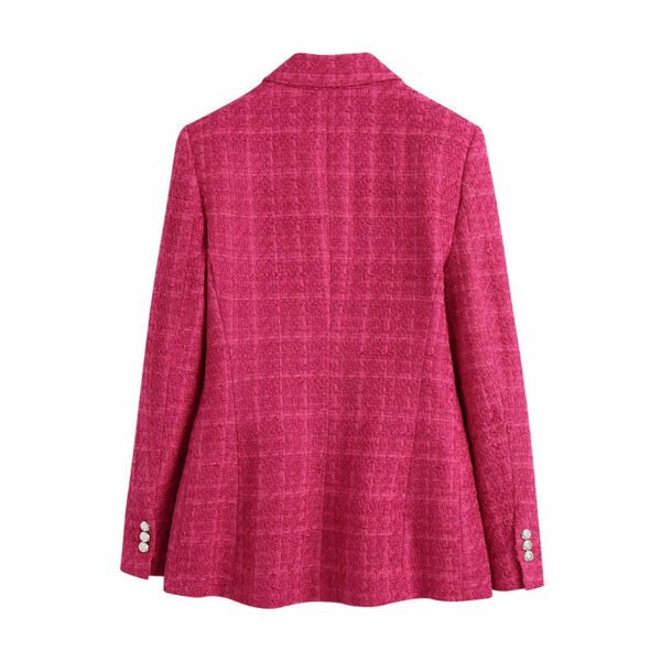 Textured Double-breasted Blazer - Image 2