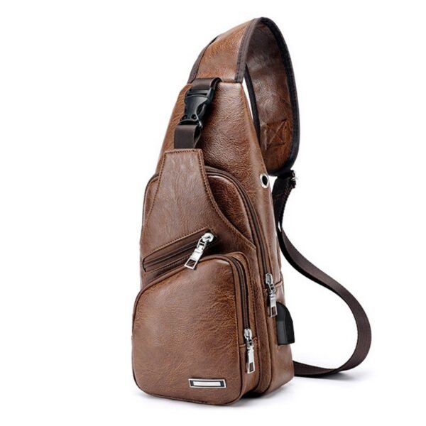 Men USB Charging Bag Men Chest Bag For Custom PU PVC Shoulder Bag Diagonal Package Messenger Travel Bag Cross Body Bags - Image 4