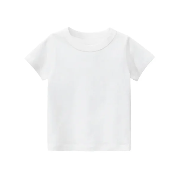 2024 Summer Girls Boys Solid T-Shirts Clothes 100% Pure Cotton Short Sleeve Yellow Red Green Kids UnderShirt Bottomming Clothing - Image 4