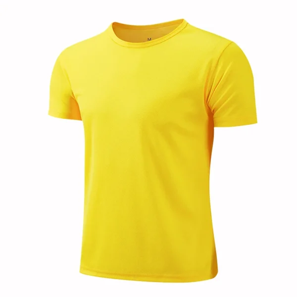 Quick-drying Round Neck Sport T-shirt Gym Jerseys Fitness Shirt Trainer Running T-shirt Men Breathable Sportswear Class Service - Image 3