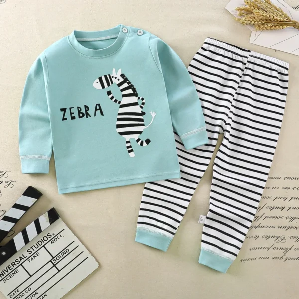 Children Kids Clothes Sets Boys Girls Suit Pajamas Clothinng Pants Cartoon Autumn Winter Sleepwear Outfits - Image 3