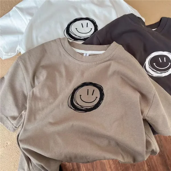 Children Simple TShirt Solid Color Versatile Short Sleeve Tops For Boys And Girls Summer New Baby Thin Cotton Bottoming Shirt - Image 6