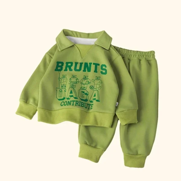 Children Clothes Sets Autumn Winter Polo Sweatshirt+Pants Sport Suits for Kids Boys Girls Warm Tracksuits Kids Clothing - Image 4