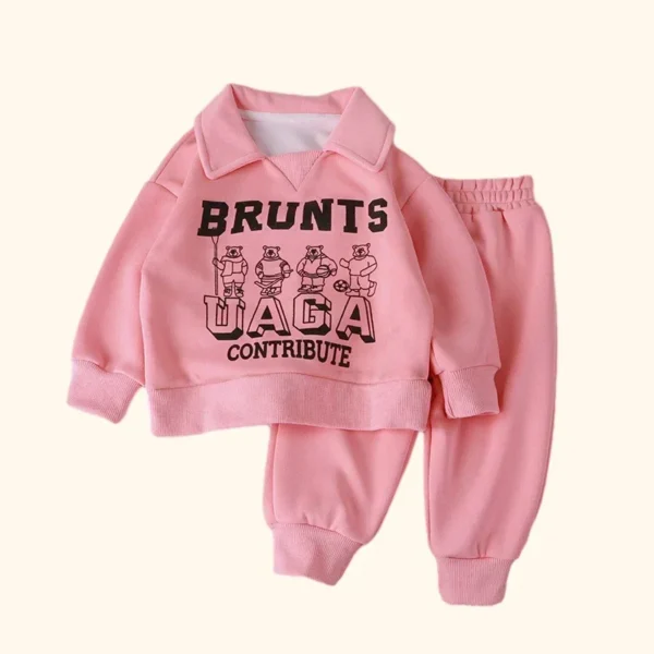 Children Clothes Sets Autumn Winter Polo Sweatshirt+Pants Sport Suits for Kids Boys Girls Warm Tracksuits Kids Clothing - Image 3