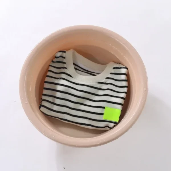 2Pcs Fashion Children Short Sleeve Shorts Sets Summer Kids Clothes Boys Baby Cotton Tee Pant Outfits Black and White Stripe - Image 5