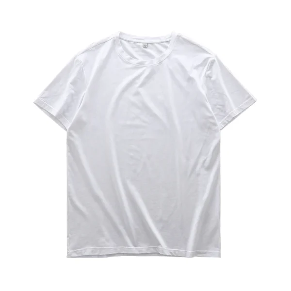Dukeen Summer Thin Ice Silk T-Shirt for Men Crew Neck Short Sleeve Casual Soft Fitness Tops Plain Modal Cotton Oversized Tees - Image 6