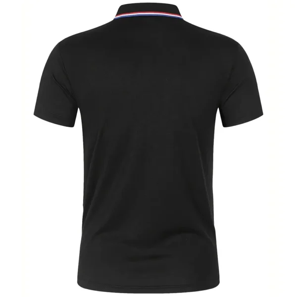 2023 Hot Sale Men's Summer Casual Breathable Comfortable Polo Shirt Men's Solid Color High Quality Short Sleeve T-Shirt - Image 2