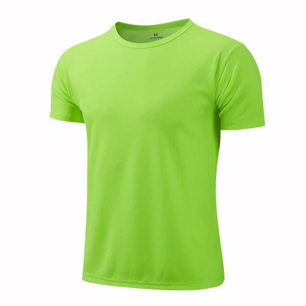 Quick-drying Round Neck Sport T-shirt Gym Jerseys Fitness Shirt Trainer Running T-shirt Men Breathable Sportswear Class Service - Image 4