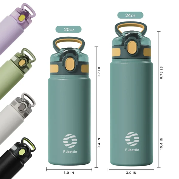 FEIJIAN Thermos Bottle with Straw 600ml 720ml Stainless Steel Thermal Cup Car Insulated Flask Water Tumbler for Outdoor Sports - Image 4