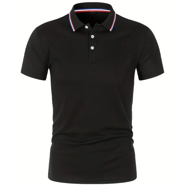 2023 Hot Sale Men's Summer Casual Breathable Comfortable Polo Shirt Men's Solid Color High Quality Short Sleeve T-Shirt